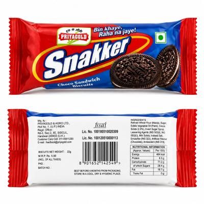 SNACKER CHOCO SANDWICH BISCUITS - 22gm